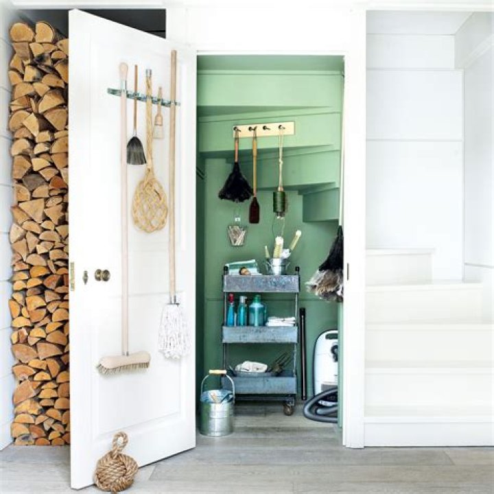 Innovative Home Lighting: Ivan's Efficient Lamp Switch near Broom Closet