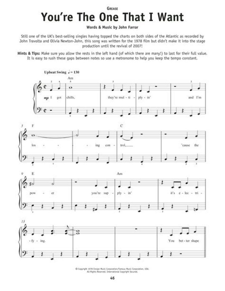 Lyrics for "You're the One That I Want": A Deep Dive into the Iconic Song