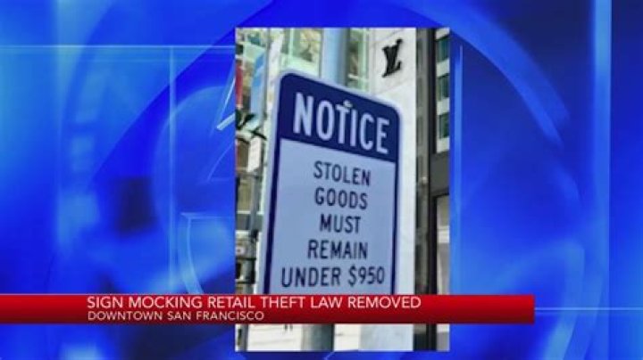 Notice: Stolen Goods Must Remain Under $950 - Understanding the Legal Implications